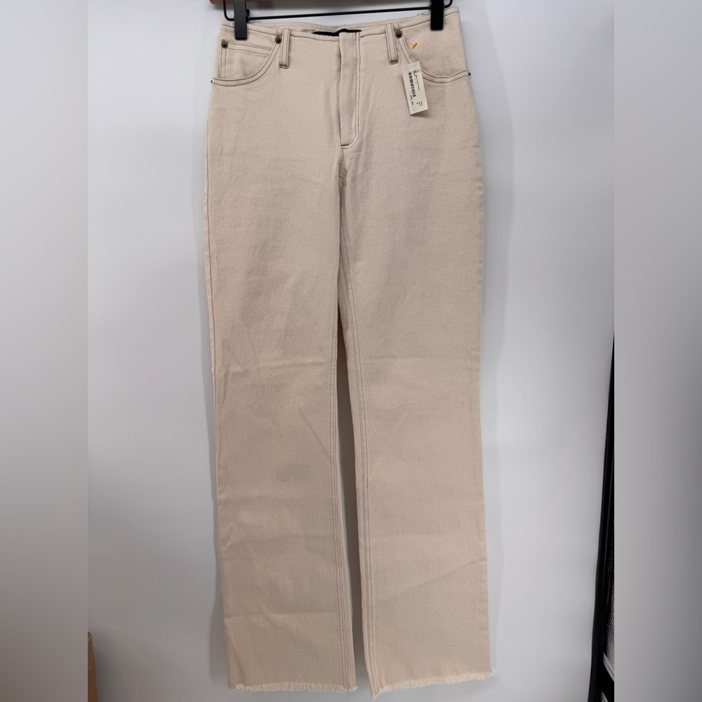D’Jeans by Donna Degnan Natural Raw Straight Ecru Jeans, NWT - Picture 2 of 9